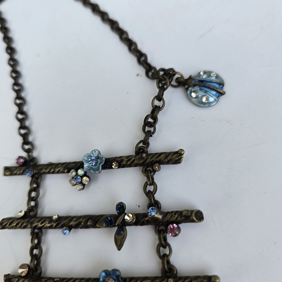 Austrian Crystal Deco Style Lariat Ladder Necklace - Picture 6 of 6